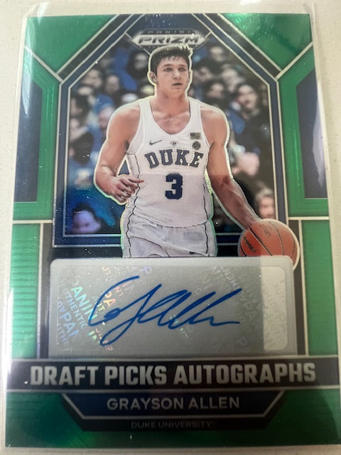 Signed Grayson Allen Sports Card