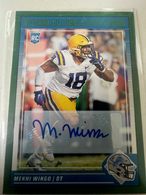 Signed Mehki Wingo SportsCard