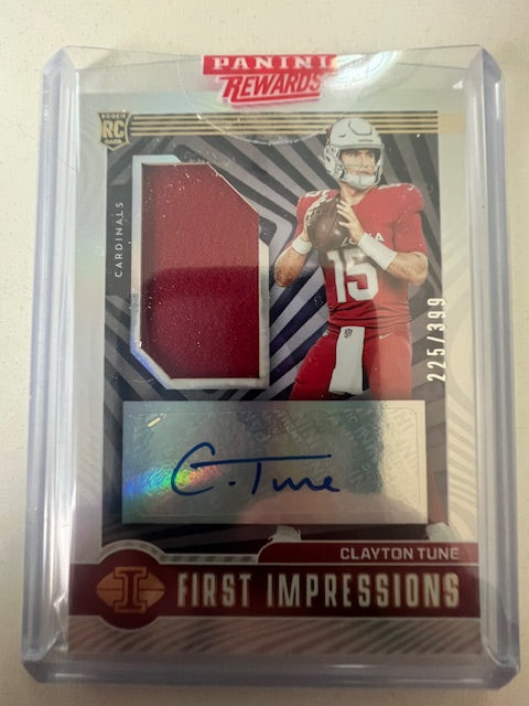 Signed Clayton Tune Sports Card